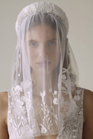 Seascape Mini Face Veil | Hermione de Paula Bridal Boutique