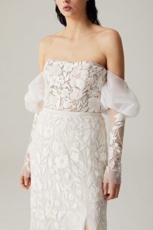 Wild Rose Cascade Bustier Gown | Hermione de Paula Bridal Boutique