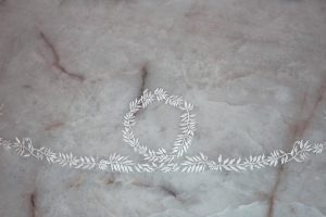 Wisteria Leaf with Circle Wreath | Floral White | Hermione de Paula Bridal Boutique