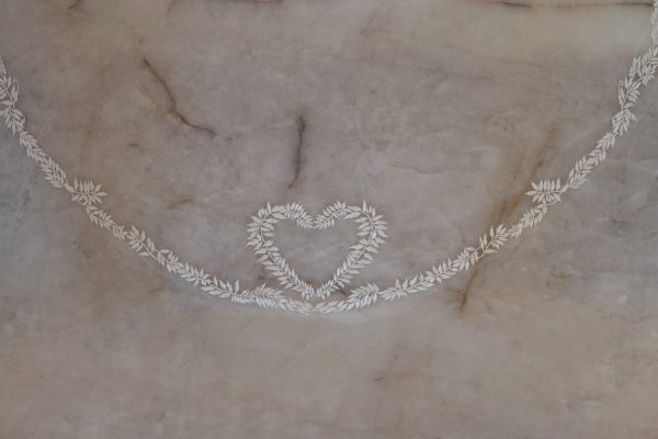Wisteria Leaf with Heart Wreath | Floral White | Hermione de Paula Bridal Boutique